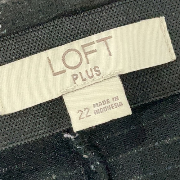 Ann Taylor LOFT Plus Black Pull-on Pencil Skirt Black White Polka Dot Size 22 - Picture 4 of 6